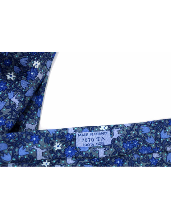 Hermes Cravatta Seta Azzurra