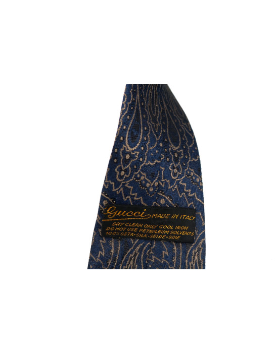 Gucci Cravatta Seta Blu