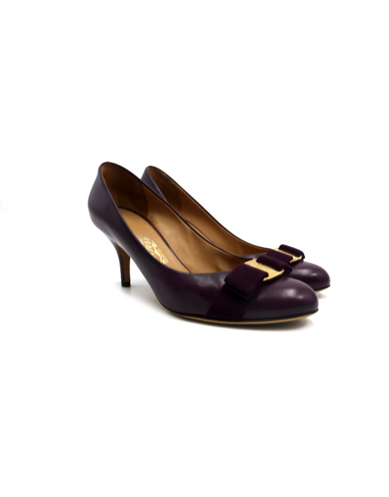 Ferragamo Decollete Pelle Bordeaux