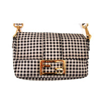 Fendi Marsupio Tela Bianco Nero