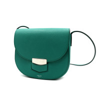 Celine Tracolla Pelle Verde Acqua