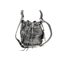 Balenciaga Secchiello Le Cagole Pelle Silver e Strass