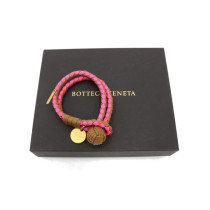 Bottega Veneta Bracciale Pelle Rosa e Beige