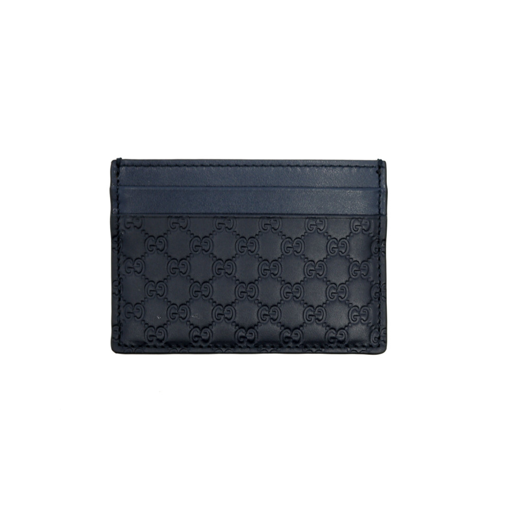 Gucci Portacarte Pelle Microguccissima Blu
