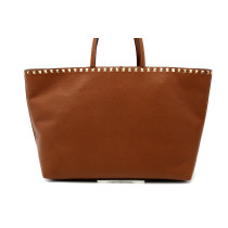 Valentino Shopping Rockstud Pelle Cognac