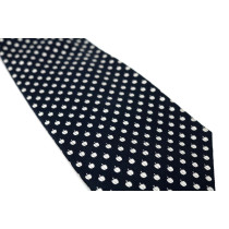 Saint Laurent Cravatta Seta Blu Notte