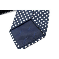 Saint Laurent Cravatta Seta Blu Notte