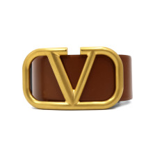 Valentino Cintura Reversibile Pelle Marrone e Nera