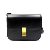 Celine Classic Box Media Pelle Nero