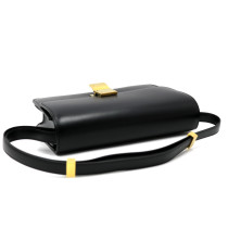 Celine Classic Box Media Pelle Nero