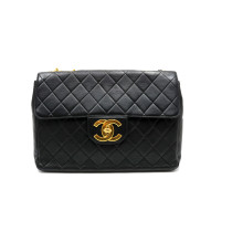 Chanel Jumbo Big Logo Pelle Nera