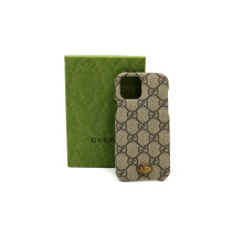 Gucci Cover Iphone 12/ 12 Pro Plastica Beige