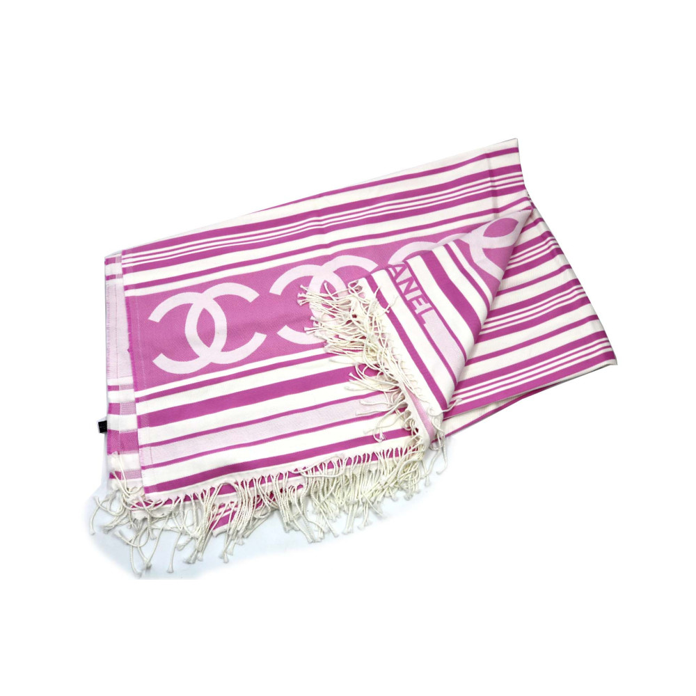 Chanel Telo Mare Rosa e Bianco
