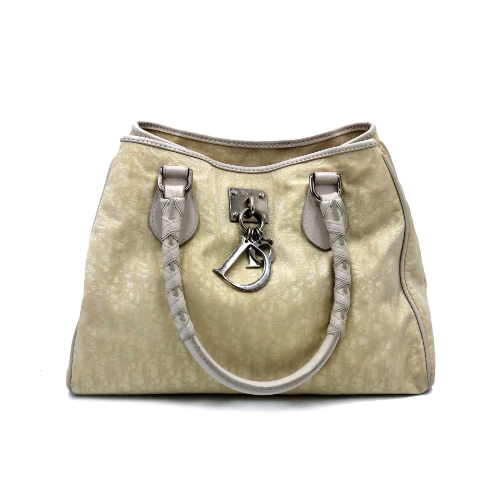 Dior Trotter Tote Bag Tela Crema