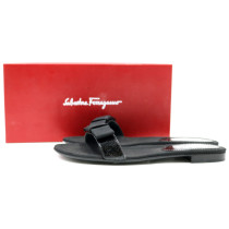 Ferragamo Ciabattina Tessuto Nero