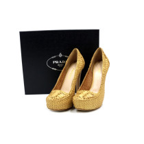 Prada Decollete Madras Pelle di Capra Oro