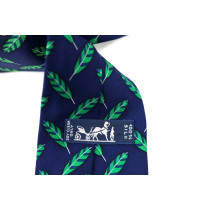 Hermes Cravatta Seta Blu e Verde