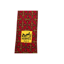 Hermes Cravatta Seta Bordeaux e Giallo