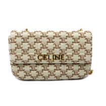 Celine Chain Shoulder Bag Tessuto Bianco