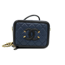 Chanel Tracollina Filigree Pelle Blu