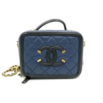 Chanel Tracollina Filigree Pelle Blu