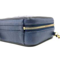 Chanel Tracollina Filigree Pelle Blu