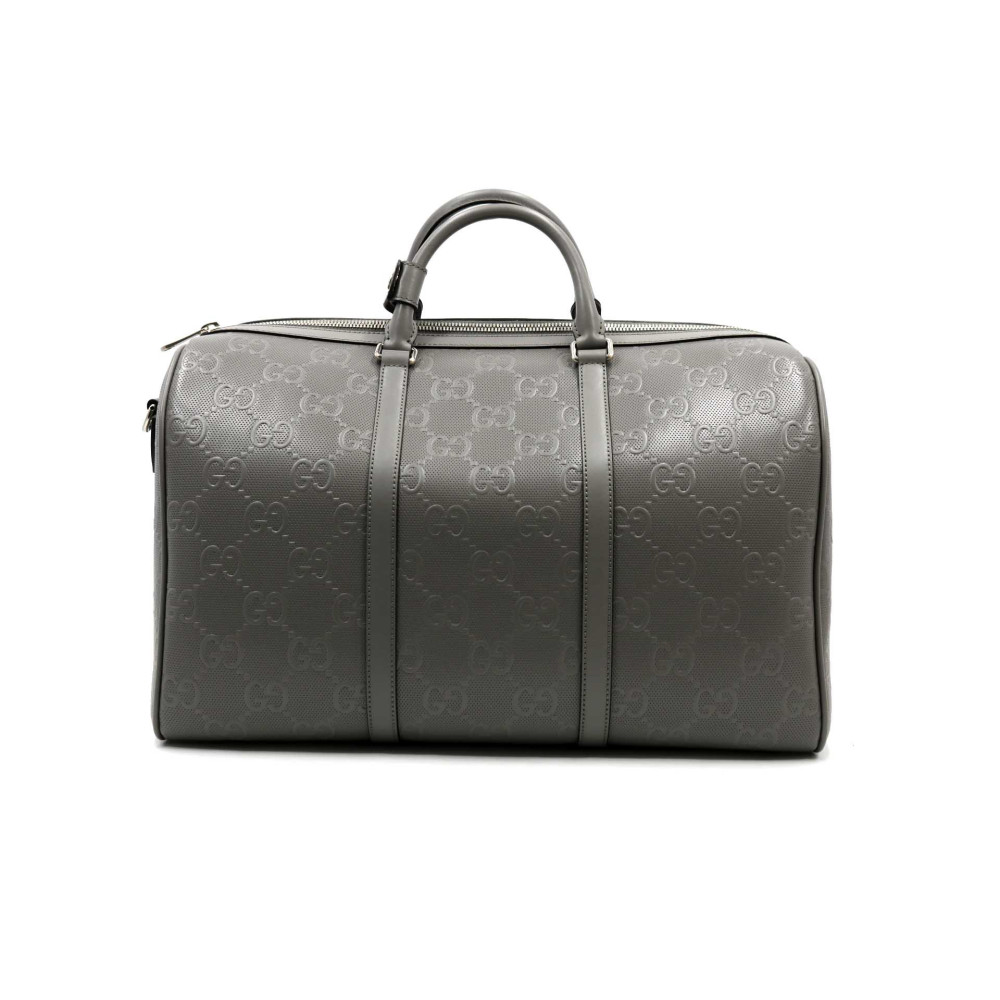 Gucci Borsone da Viaggio Pelle Grigio