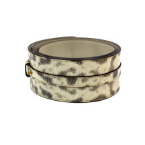 Gucci Cintura Serpente Bianco e Marrone