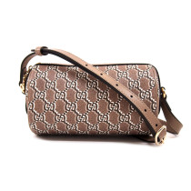 Gucci Mini Shoulder Bag GG Shadow Tela e Pelle Beige e Ebano