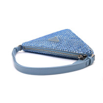 Prada Crystal Tela e Cristalli Azzurra