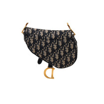 Dior Saddle Mini Tela Blu Oblique