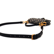 Dior Saddle Mini Tela Blu Oblique