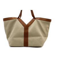 Saint Laurent Tote Y Tela Beige