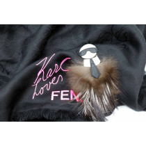 Fendi Foulard Seta Nera