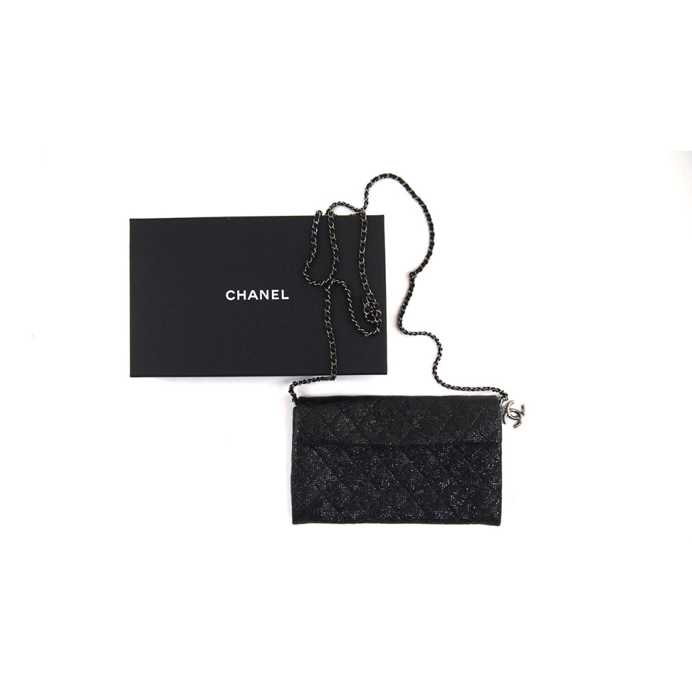 Chanel Pochette Tessuto Nero