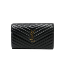 Saint Laurent Cassandre Pelle Nera