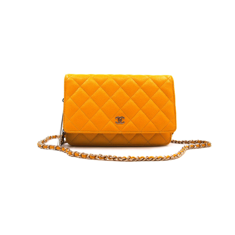 Chanel Woc Timeless Pelle Caviar Giallo