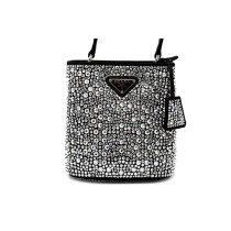 Prada Panier Crystal Raso e Cristalli Nero