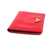Prada Portafoglio Pelle Saffiano Rosso