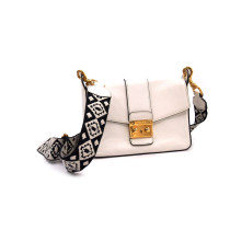 Miu Miu Tracolla Madras Pelle Bianca