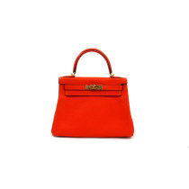 Hermes Kelly 28 Pelle Arancio