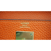 Hermes Kelly 28 Pelle Arancio
