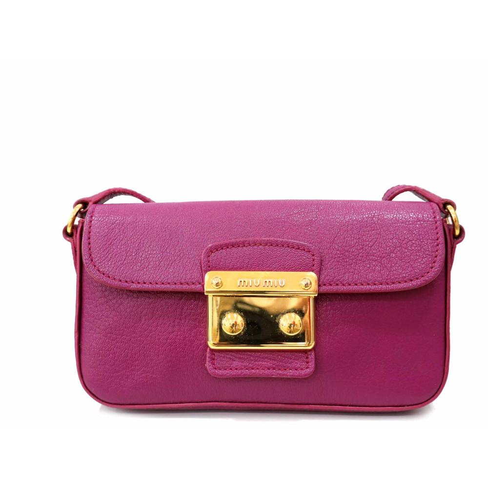 Miu Miu Madras Pelle Fucsia