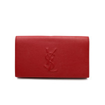 Saint Laurent Clutch Belle de Jour Pelle Rossa