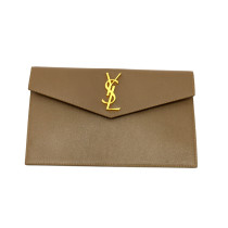 Saint Laurent Pochette Uptown Pelle di Vitello Tortora