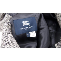 Burberry Cappotto Tweed Lana Grigia
