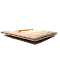 Saint Laurent Portacarte Pelle Panna