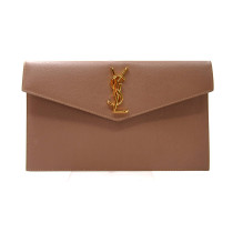 Saint Laurent Pochette Uptown Pelle Tortora