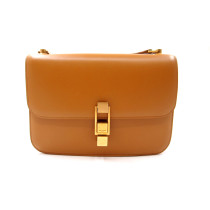 Saint Laurent Le Carrè Satchel Dox Lux Pelle Cammello