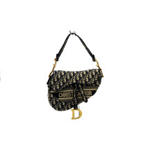 Dior Saddle Tela Blu